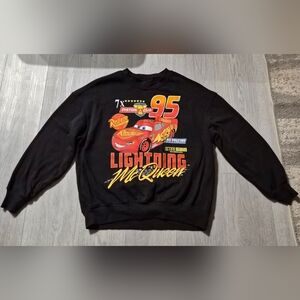 Disney Black Cars Lightning McQueen Women's Crewneck Sweater